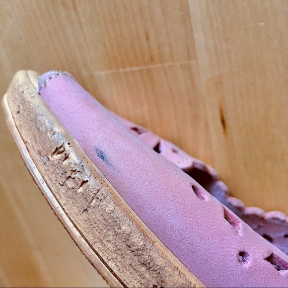 🌿Pink Leather Spring Step Wedge Slip Ons - Picture 9 of 12